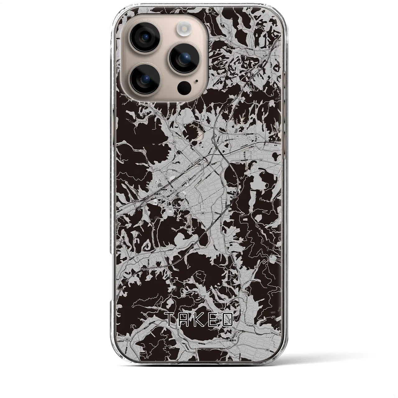 【武雄(佐賀県)】地図柄iPhoneケース(クリアタイプ)