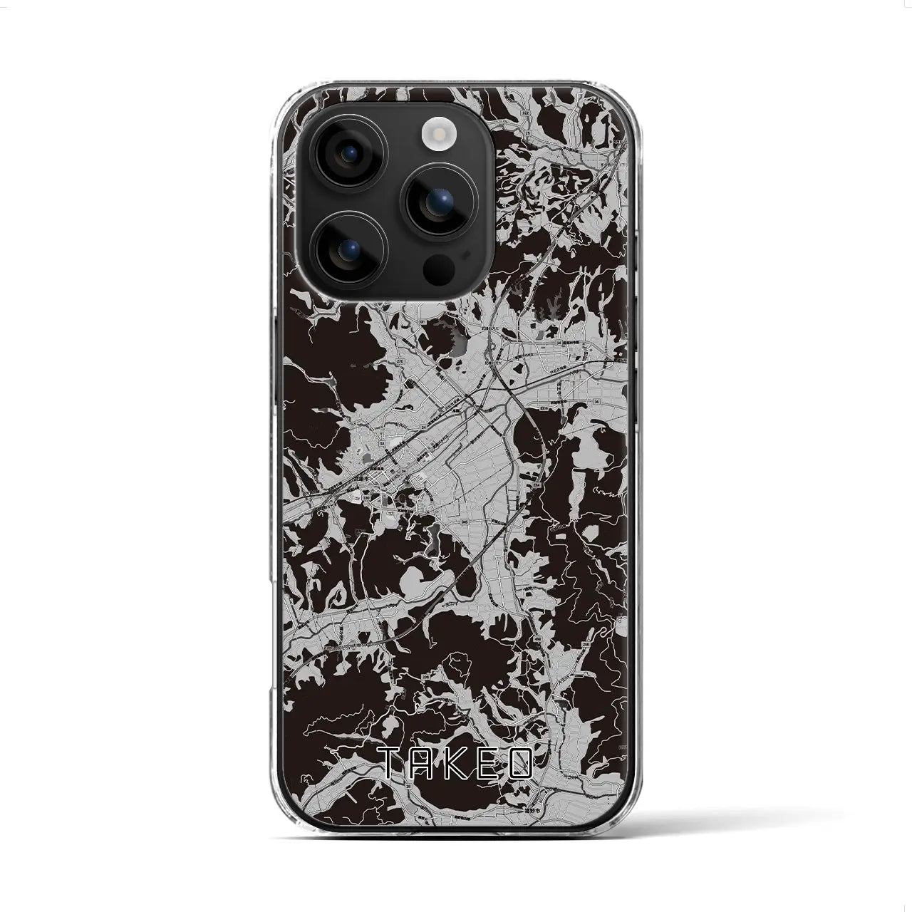 【武雄(佐賀県)】地図柄iPhoneケース(クリアタイプ)