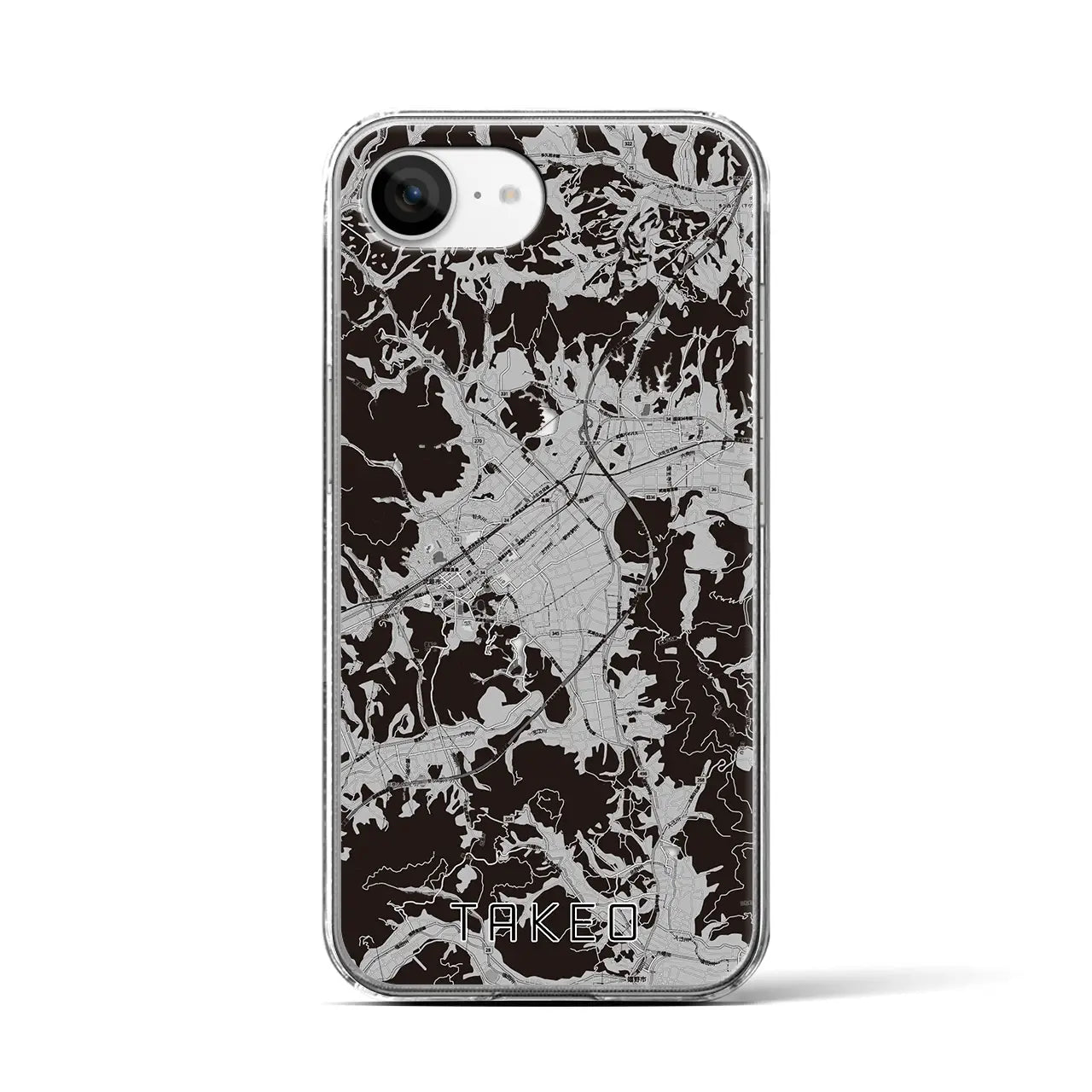 【武雄(佐賀県)】地図柄iPhoneケース(クリアタイプ)