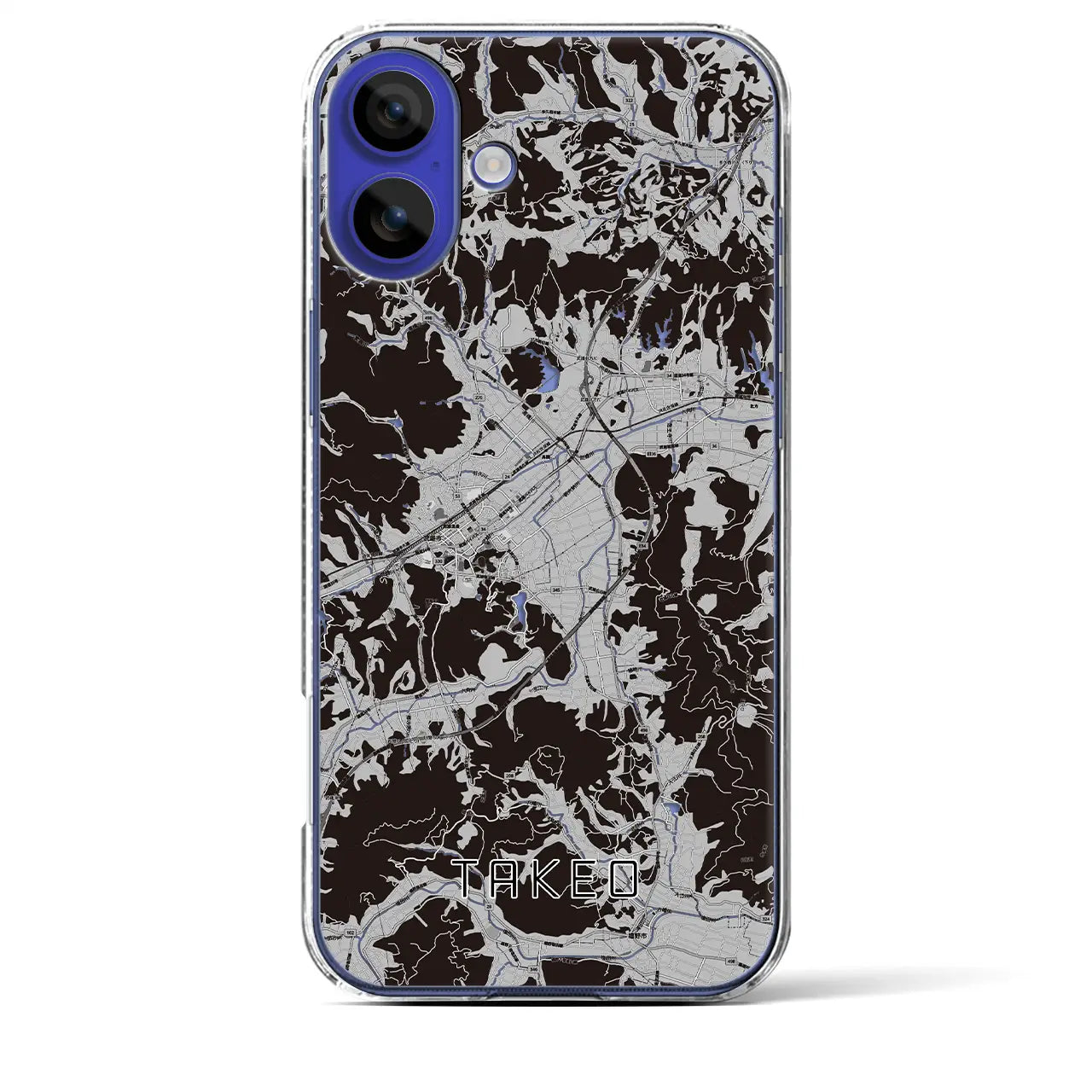 【武雄(佐賀県)】地図柄iPhoneケース(クリアタイプ)