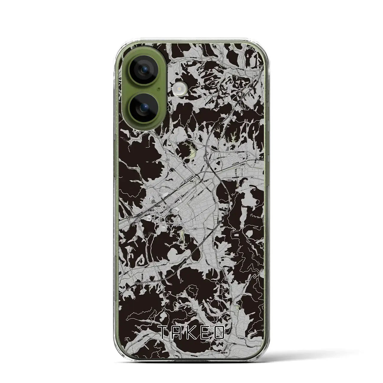 【武雄(佐賀県)】地図柄iPhoneケース(クリアタイプ)