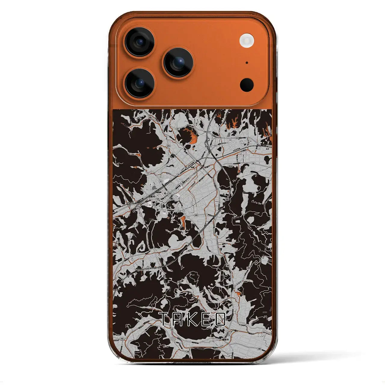 【武雄(佐賀県)】地図柄iPhoneケース(クリアタイプ)