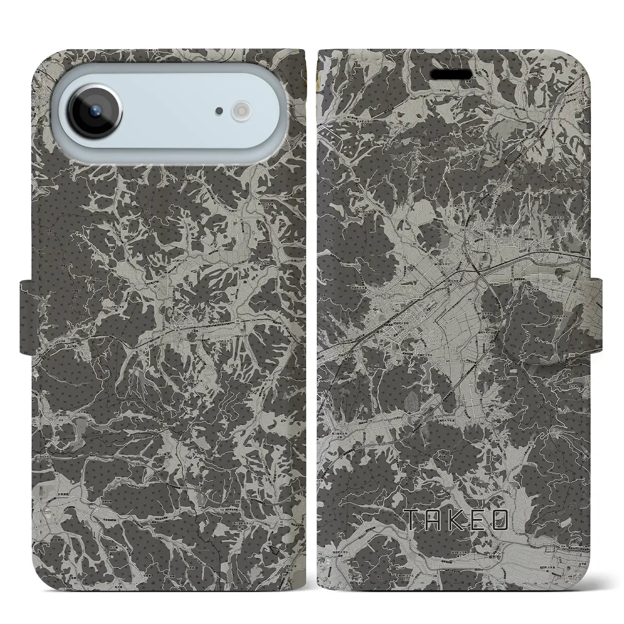 【武雄(佐賀県)】地図柄iPhoneケース(手帳タイプ)