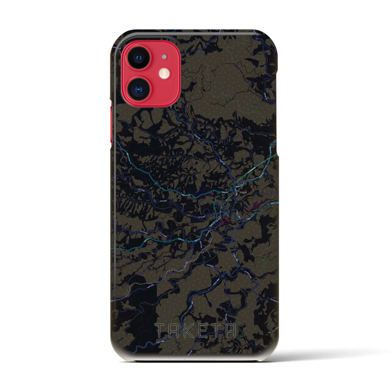 【竹田(大分県)】地図柄iPhoneケース(バックカバータイプ)