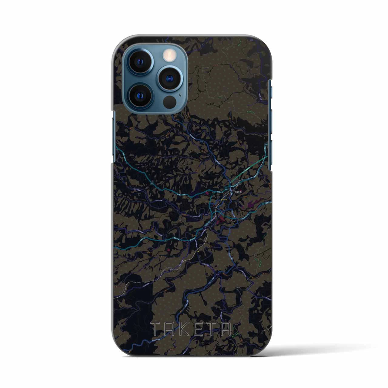 【竹田(大分県)】地図柄iPhoneケース(バックカバータイプ)