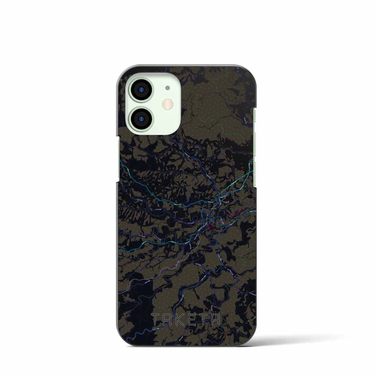 【竹田(大分県)】地図柄iPhoneケース(バックカバータイプ)