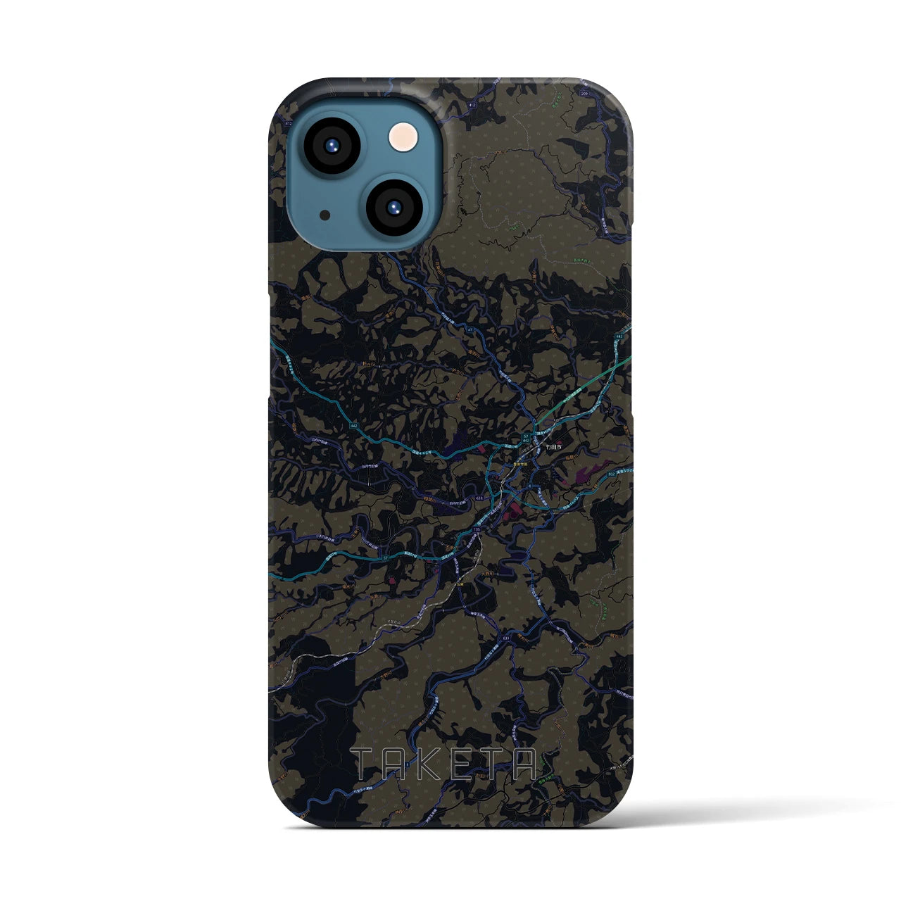 【竹田(大分県)】地図柄iPhoneケース(バックカバータイプ)