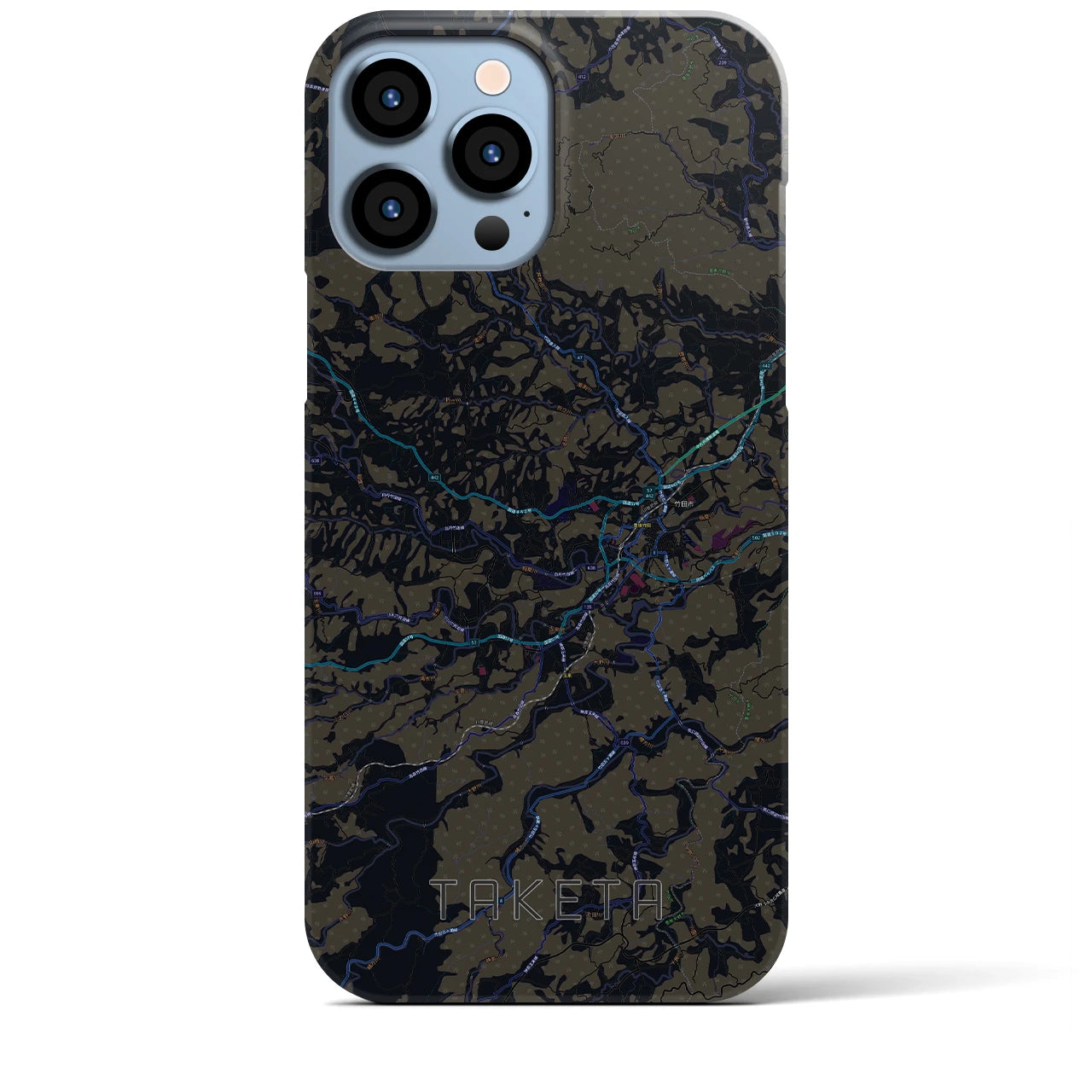 【竹田(大分県)】地図柄iPhoneケース(バックカバータイプ)
