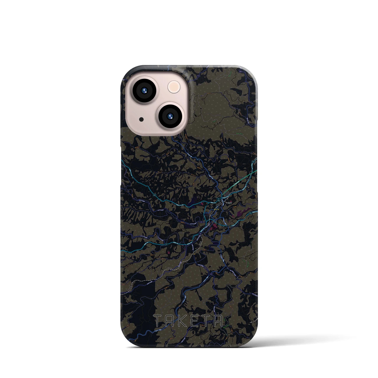 【竹田(大分県)】地図柄iPhoneケース(バックカバータイプ)