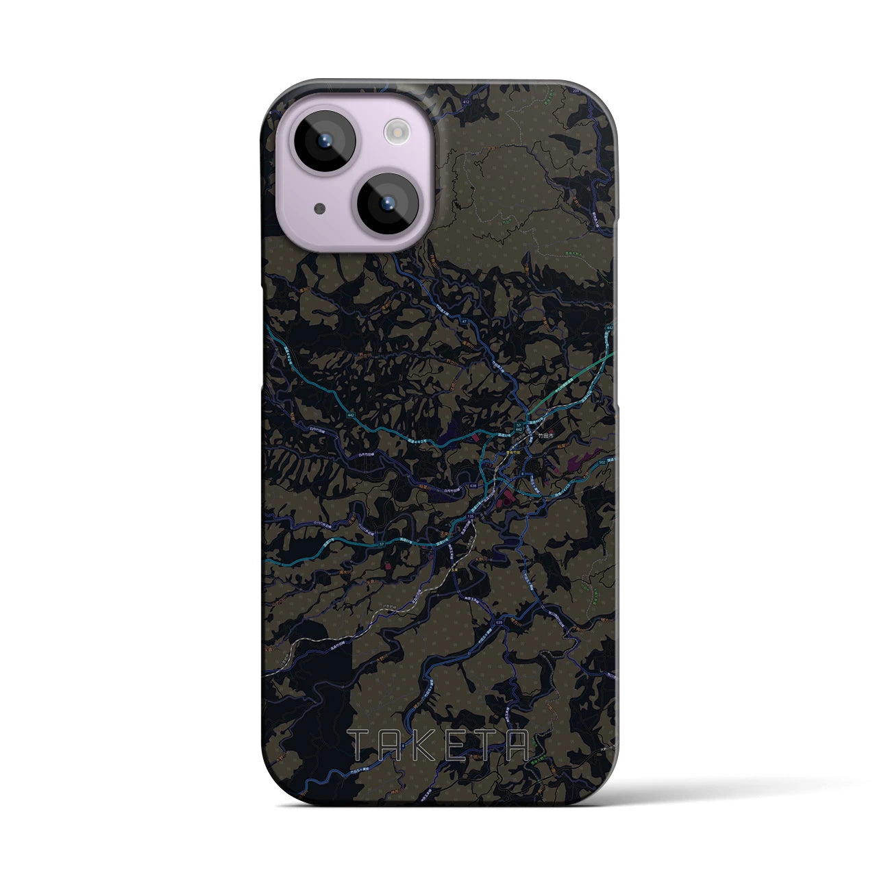 【竹田(大分県)】地図柄iPhoneケース(バックカバータイプ)