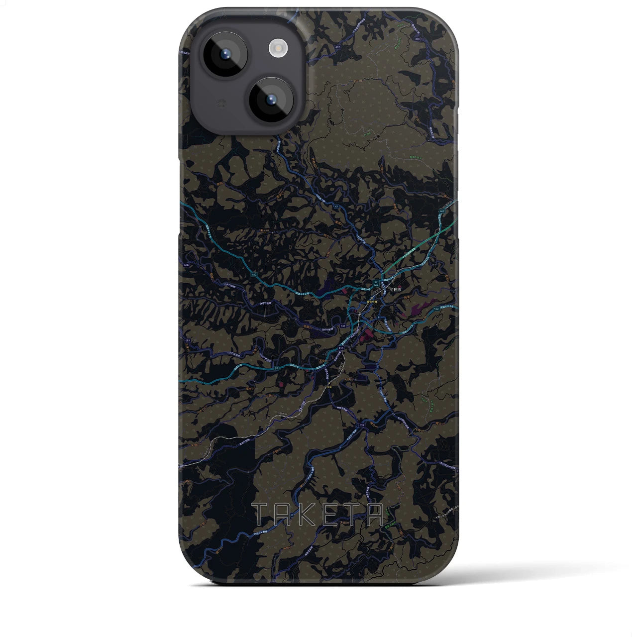 【竹田(大分県)】地図柄iPhoneケース(バックカバータイプ)