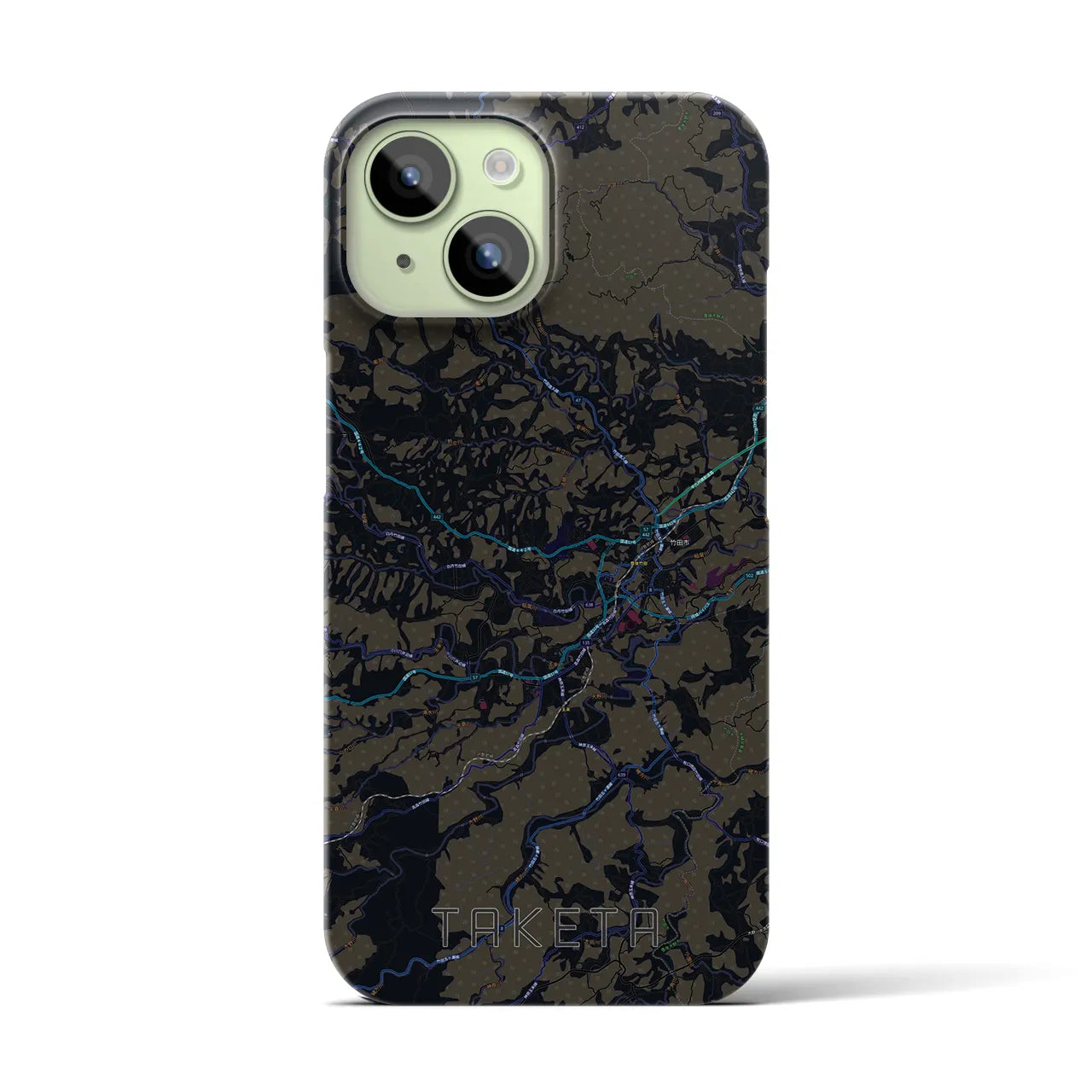【竹田(大分県)】地図柄iPhoneケース(バックカバータイプ)