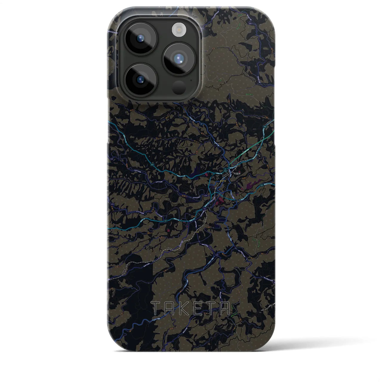 【竹田(大分県)】地図柄iPhoneケース(バックカバータイプ)