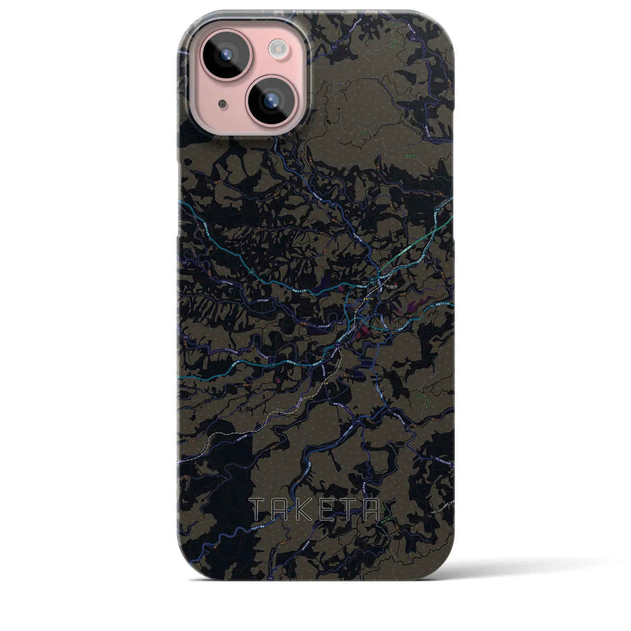 【竹田(大分県)】地図柄iPhoneケース(バックカバータイプ)