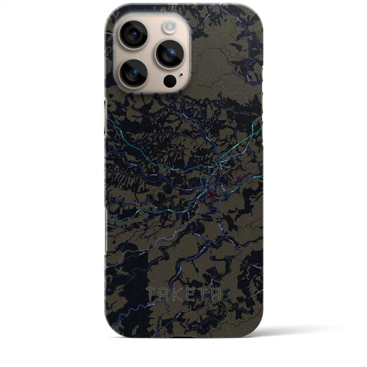 【竹田(大分県)】地図柄iPhoneケース(バックカバータイプ)