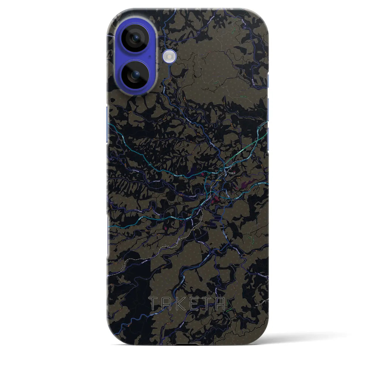 【竹田(大分県)】地図柄iPhoneケース(バックカバータイプ)