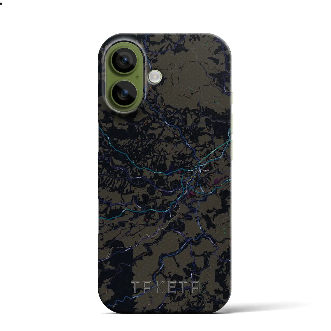 【竹田(大分県)】地図柄iPhoneケース(バックカバータイプ)