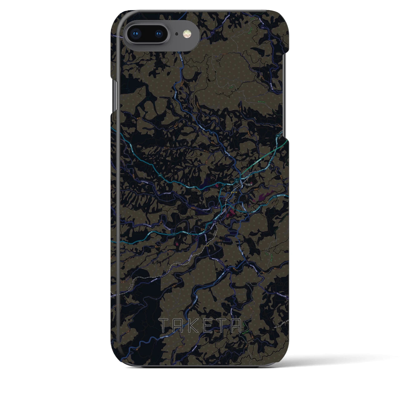 【竹田(大分県)】地図柄iPhoneケース(バックカバータイプ)