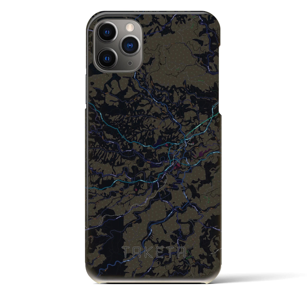 【竹田(大分県)】地図柄iPhoneケース(バックカバータイプ)