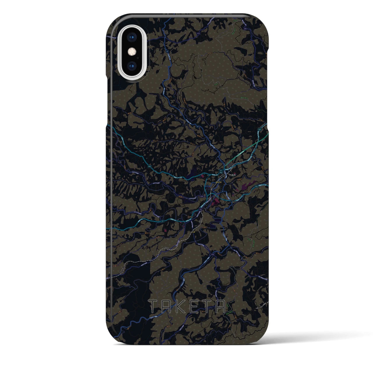 【竹田(大分県)】地図柄iPhoneケース(バックカバータイプ)