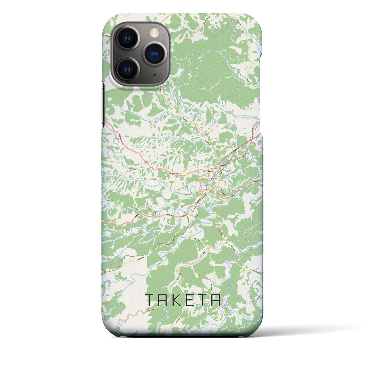 【竹田(大分県)】地図柄iPhoneケース(バックカバータイプ)