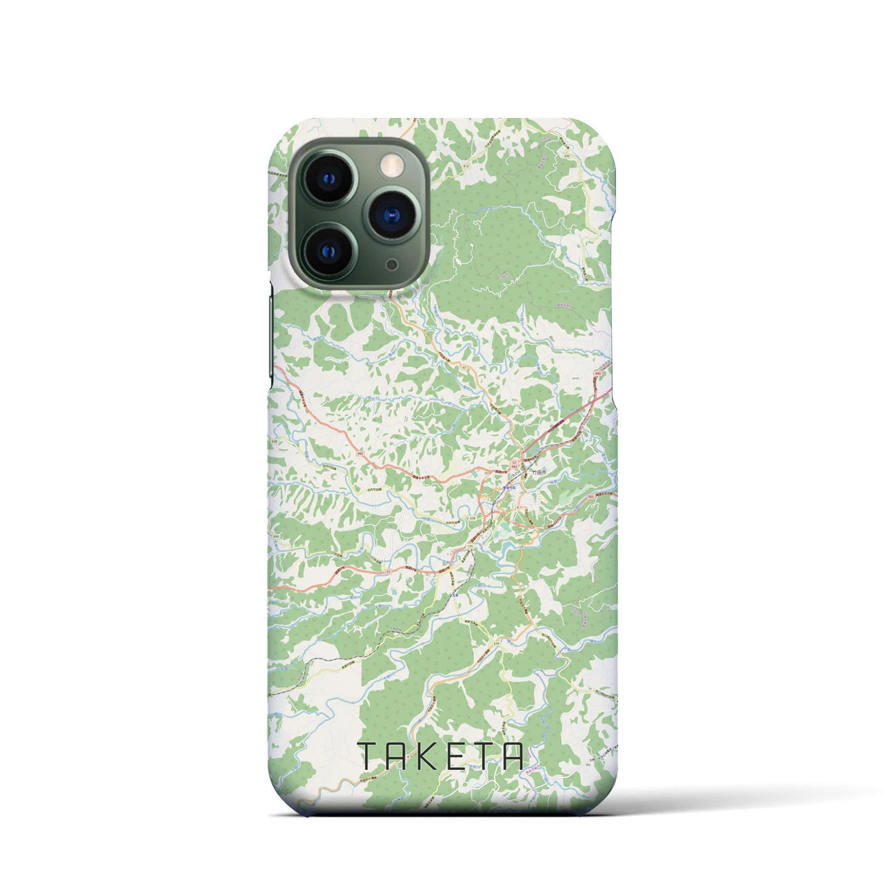 【竹田(大分県)】地図柄iPhoneケース(バックカバータイプ)