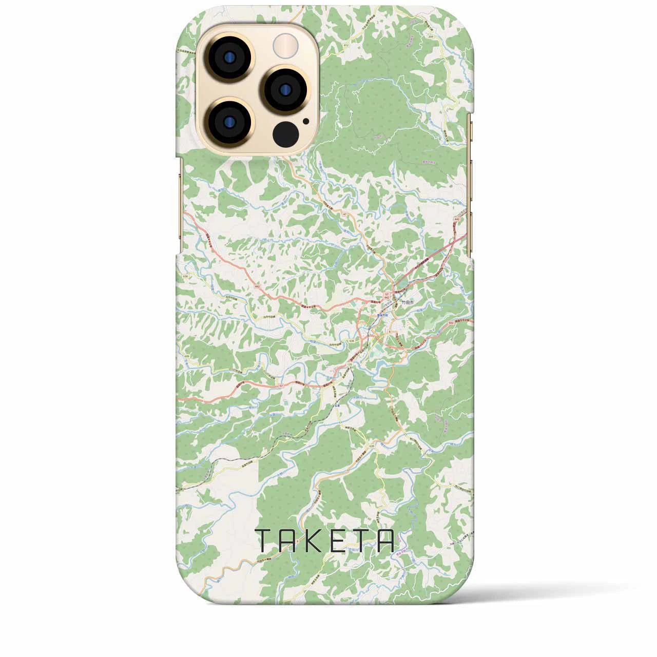【竹田(大分県)】地図柄iPhoneケース(バックカバータイプ)