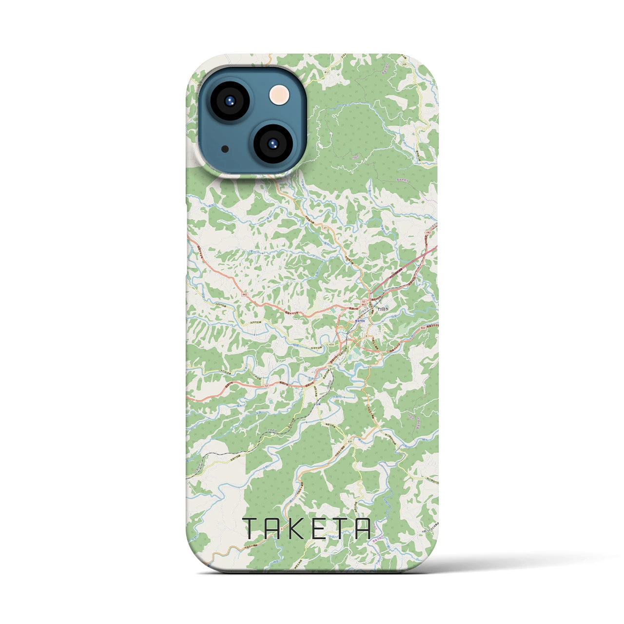 【竹田(大分県)】地図柄iPhoneケース(バックカバータイプ)
