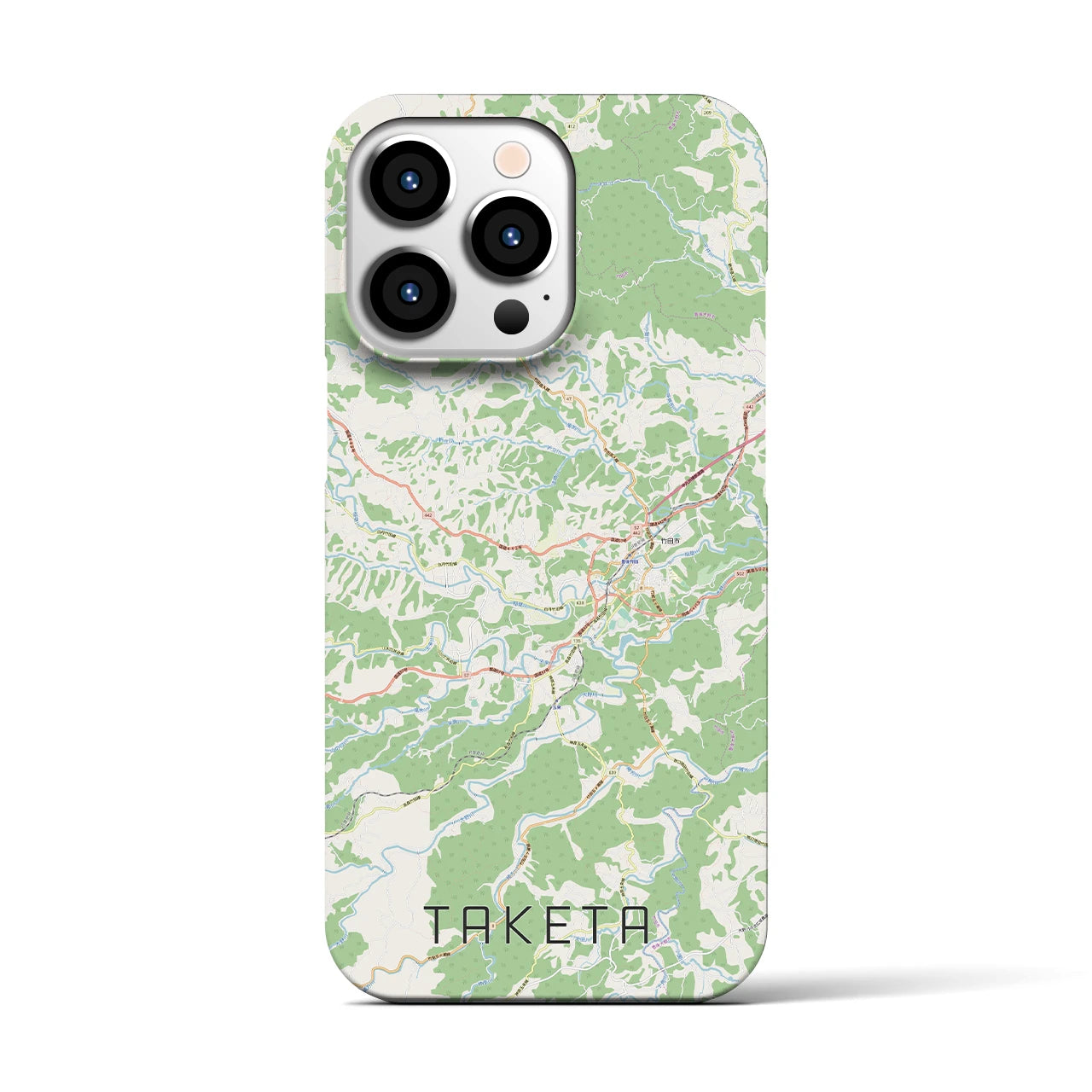 【竹田(大分県)】地図柄iPhoneケース(バックカバータイプ)