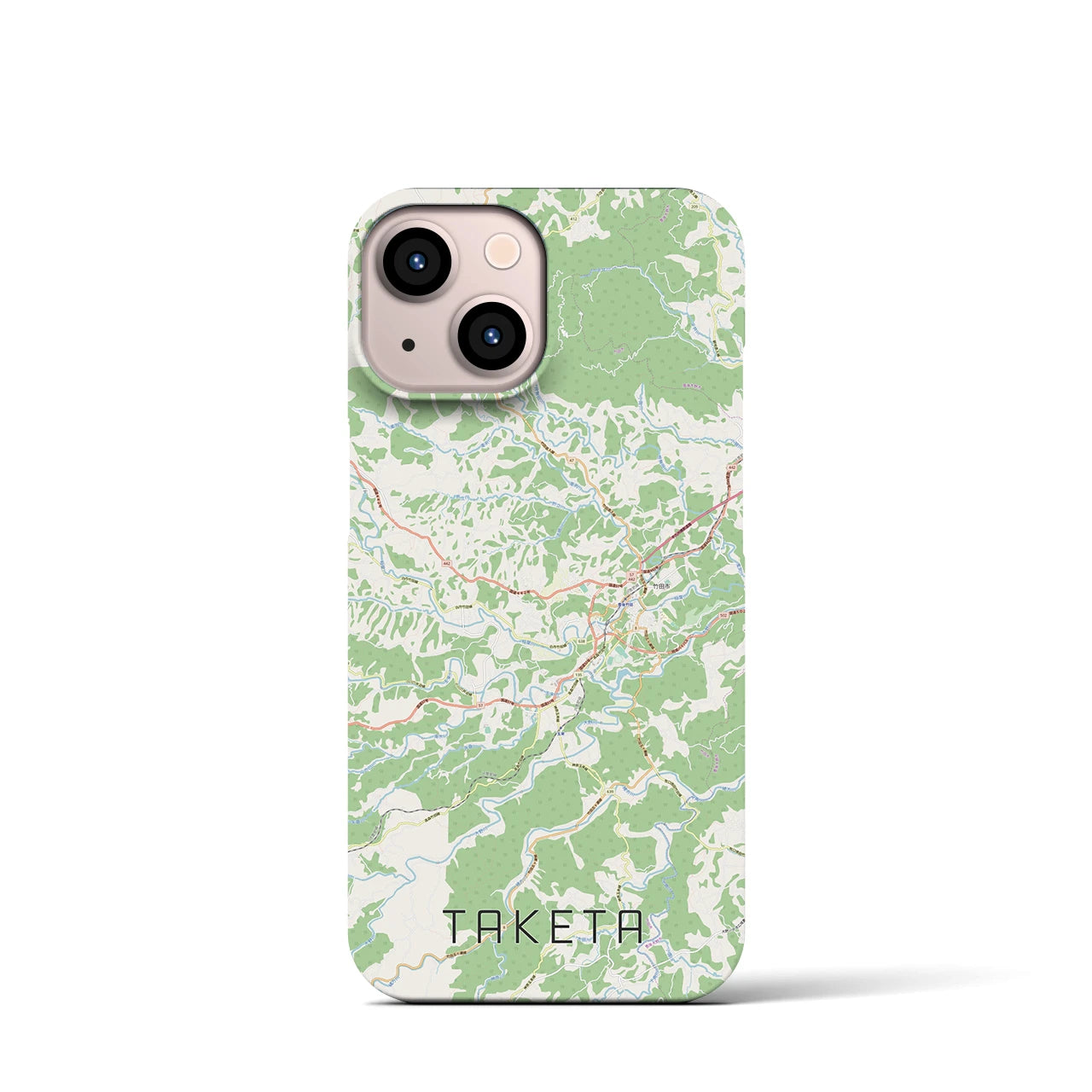 【竹田(大分県)】地図柄iPhoneケース(バックカバータイプ)