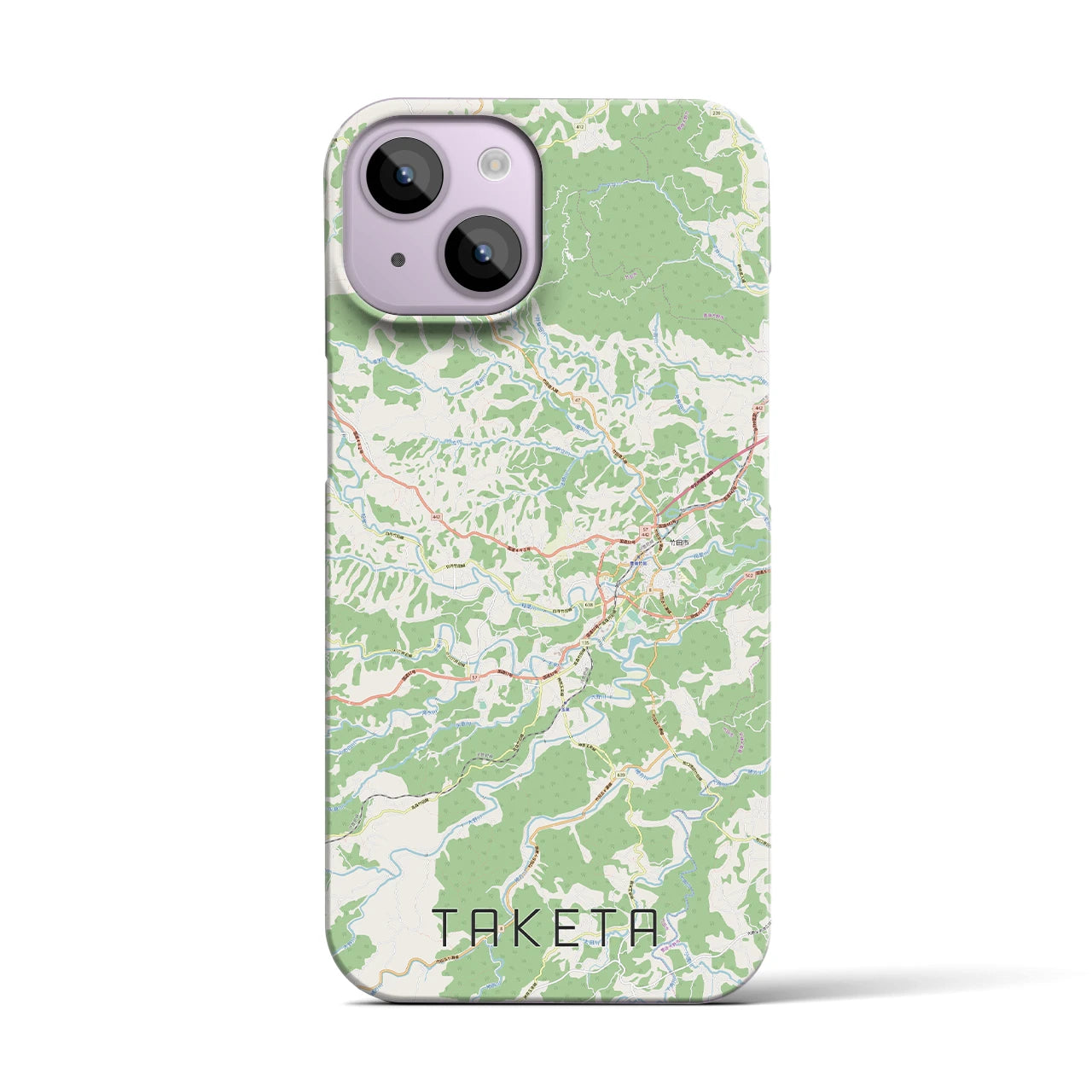 【竹田(大分県)】地図柄iPhoneケース(バックカバータイプ)
