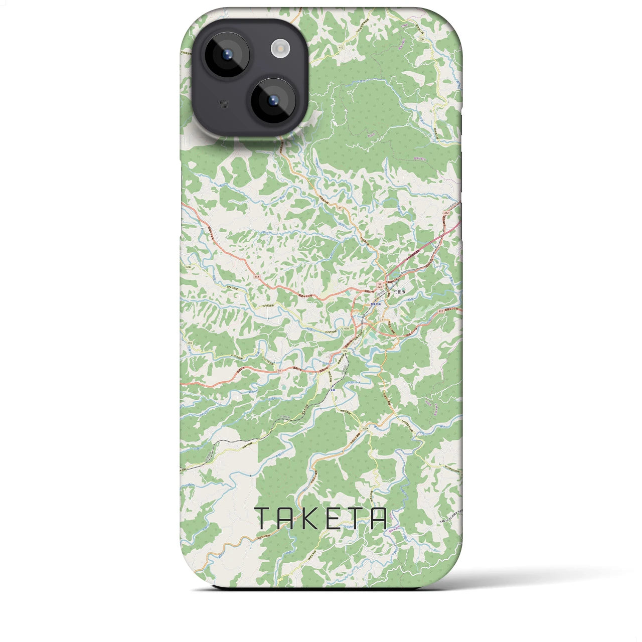 【竹田(大分県)】地図柄iPhoneケース(バックカバータイプ)