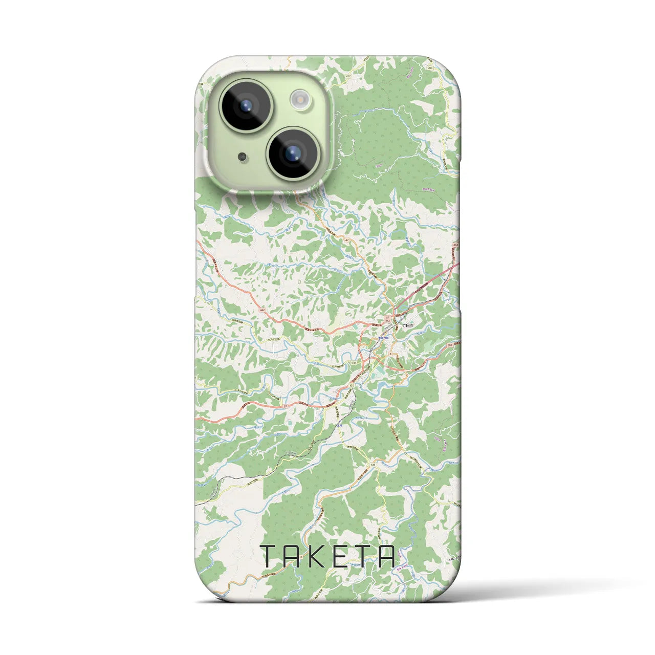 【竹田(大分県)】地図柄iPhoneケース(バックカバータイプ)