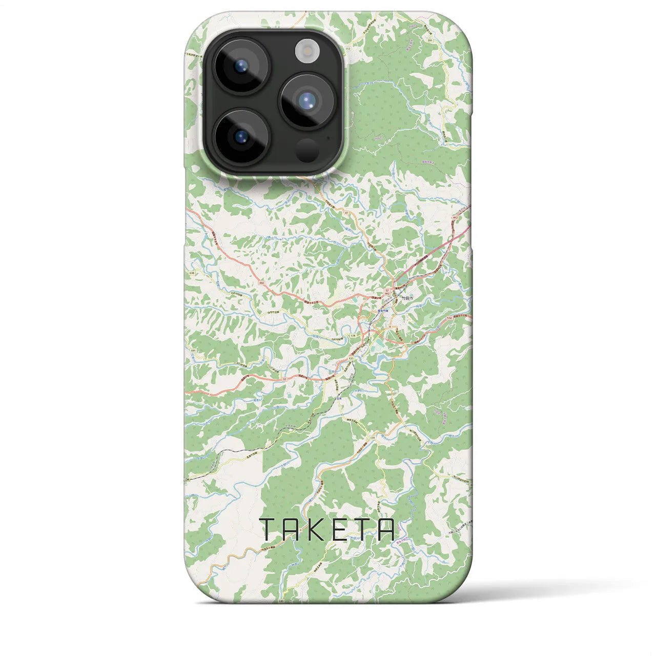 【竹田(大分県)】地図柄iPhoneケース(バックカバータイプ)