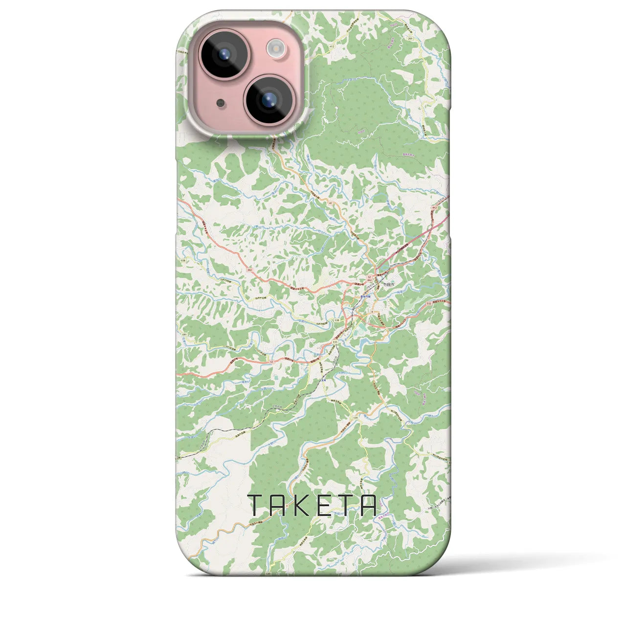 【竹田(大分県)】地図柄iPhoneケース(バックカバータイプ)