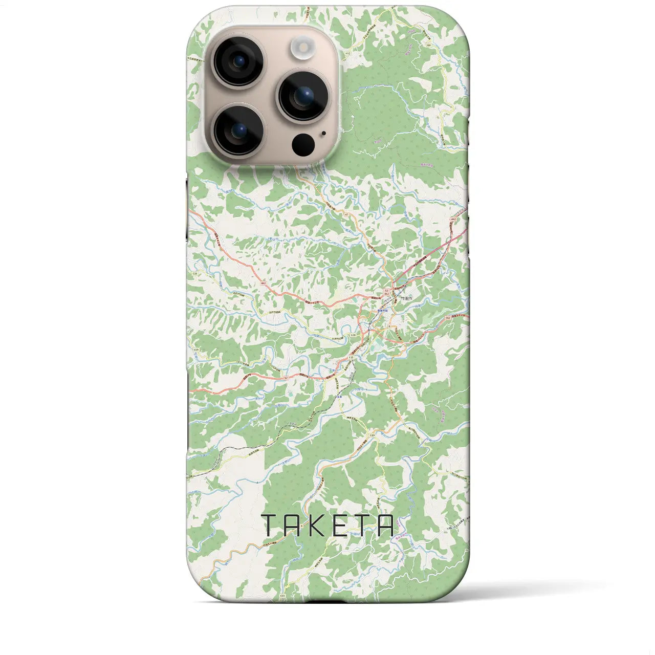 【竹田(大分県)】地図柄iPhoneケース(バックカバータイプ)