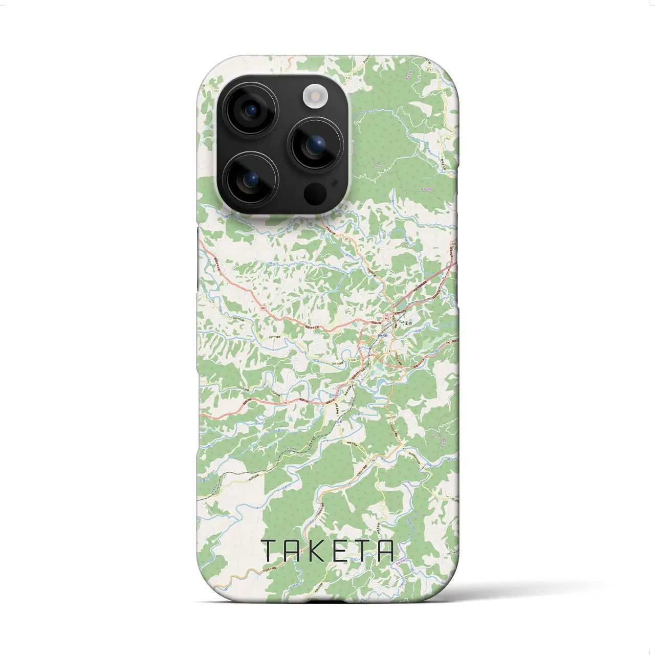 【竹田(大分県)】地図柄iPhoneケース(バックカバータイプ)