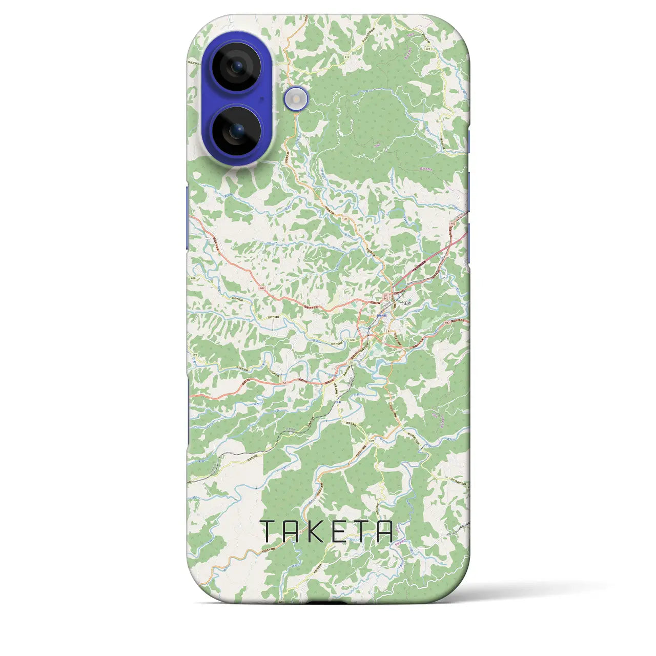 【竹田(大分県)】地図柄iPhoneケース(バックカバータイプ)ナチュラル・iPhone 16 Pro Max 用