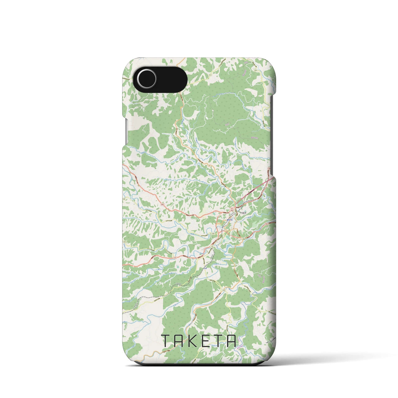 【竹田(大分県)】地図柄iPhoneケース(バックカバータイプ)