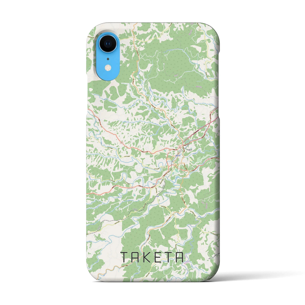 【竹田(大分県)】地図柄iPhoneケース(バックカバータイプ)