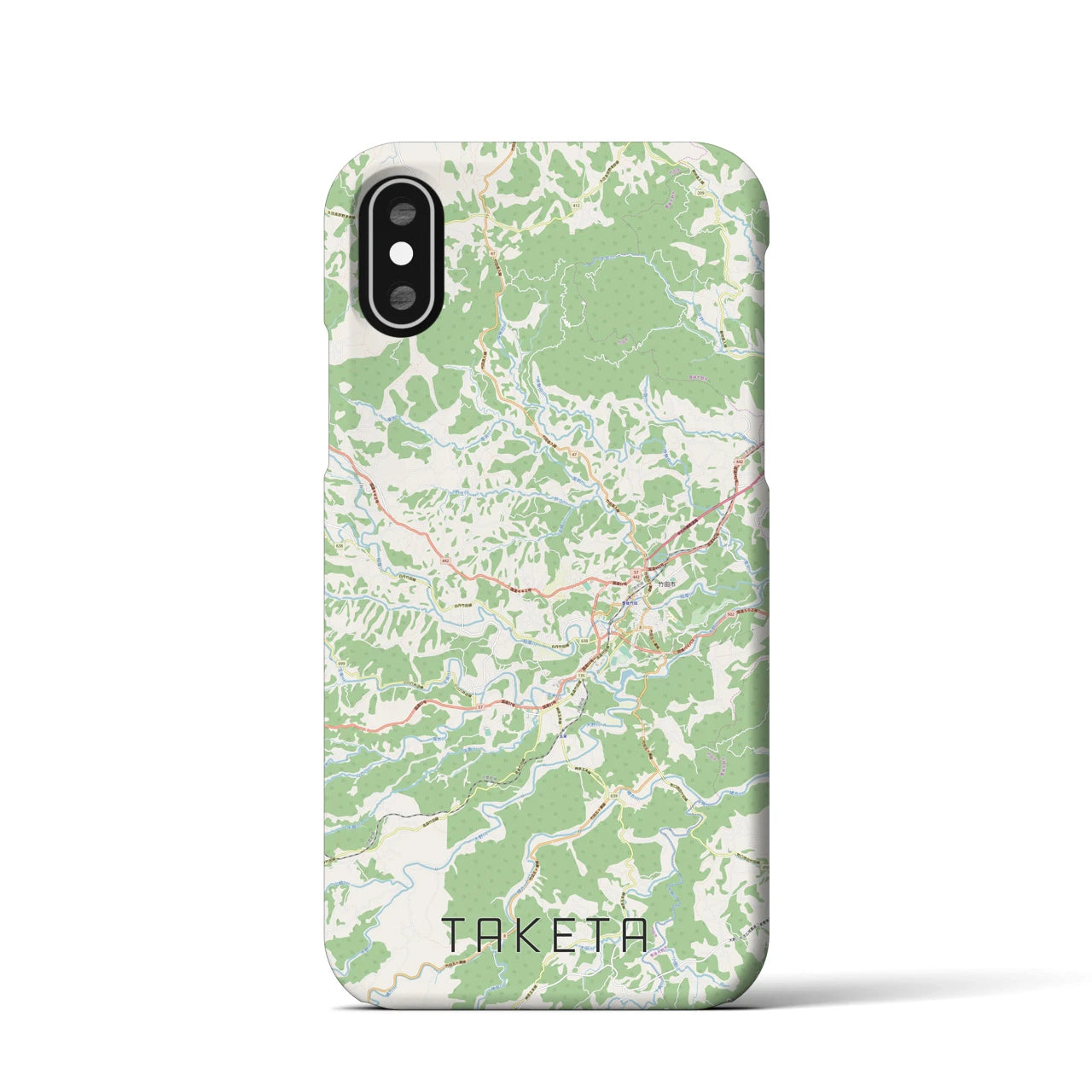 【竹田(大分県)】地図柄iPhoneケース(バックカバータイプ)