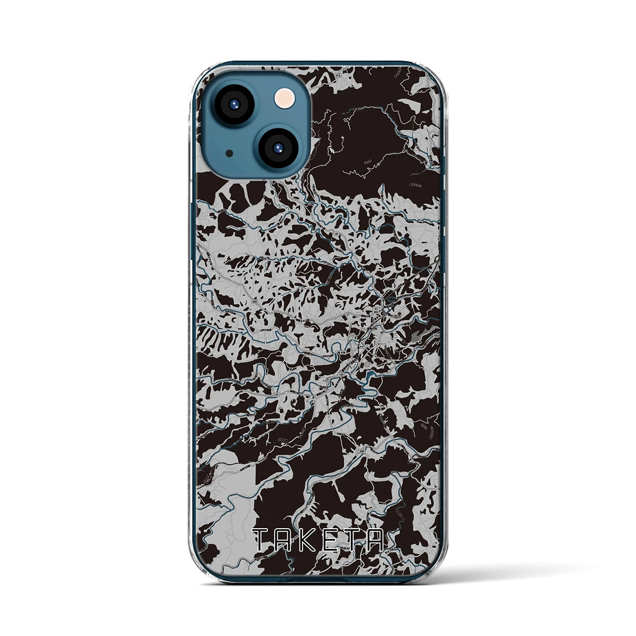 【竹田(大分県)】地図柄iPhoneケース(クリアタイプ)