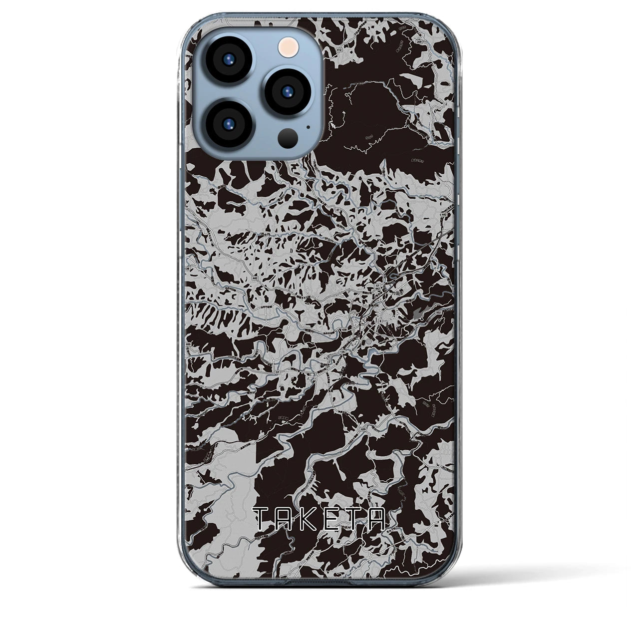 【竹田(大分県)】地図柄iPhoneケース(クリアタイプ)