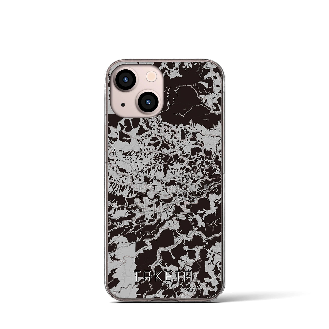 【竹田(大分県)】地図柄iPhoneケース(クリアタイプ)