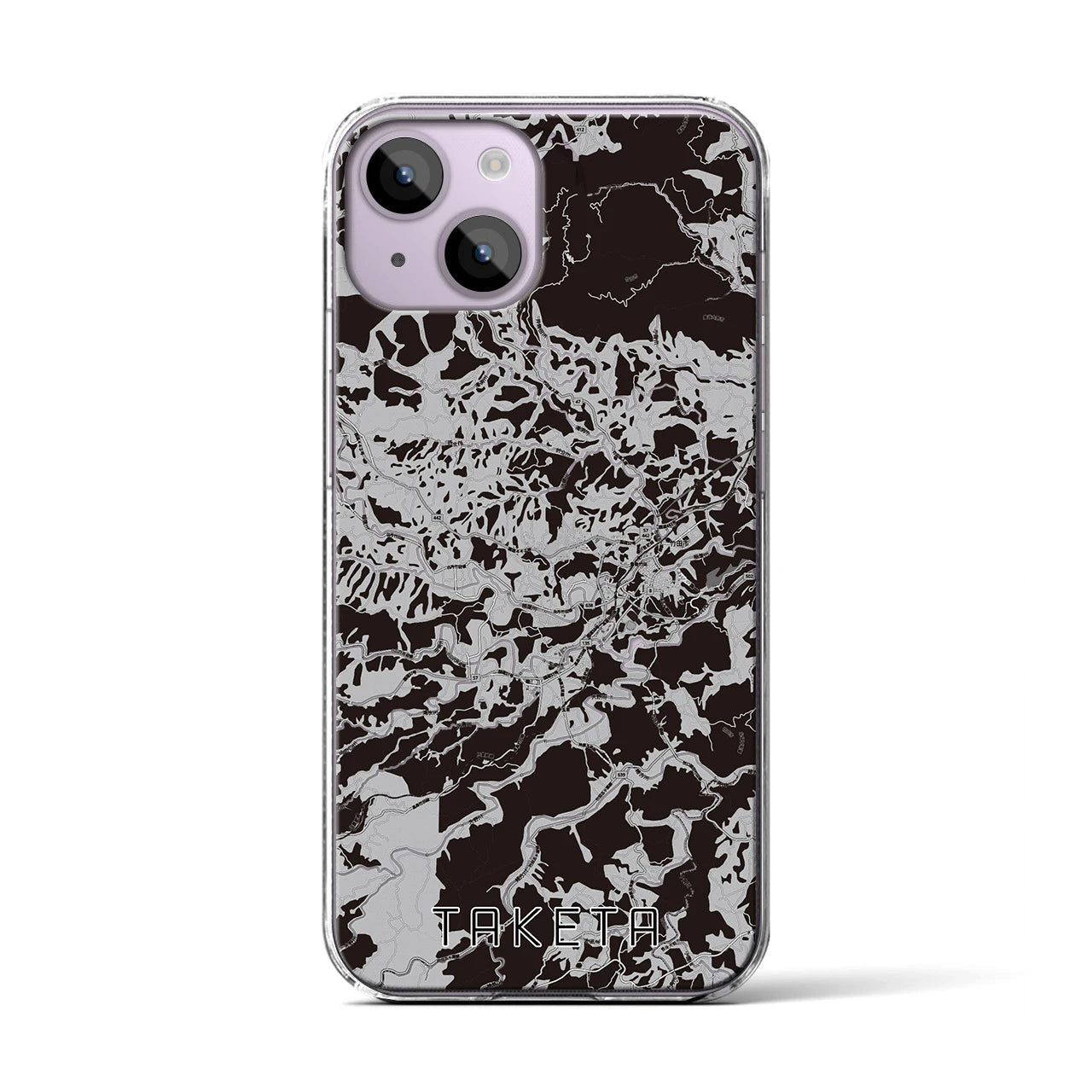 【竹田(大分県)】地図柄iPhoneケース(クリアタイプ)