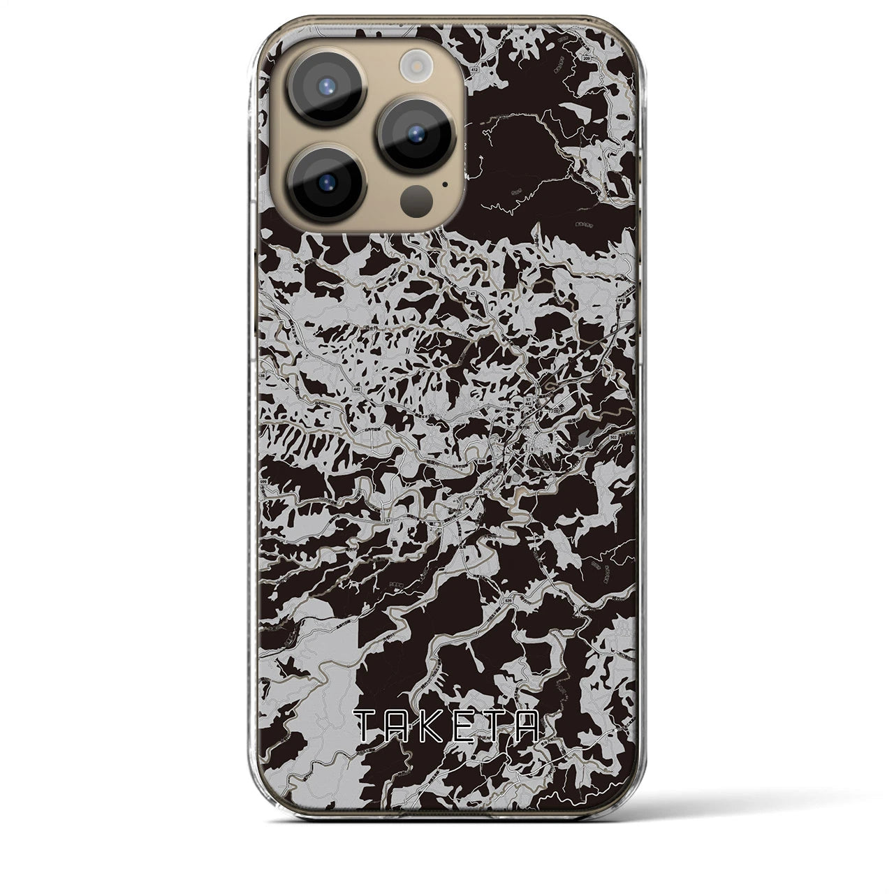 【竹田(大分県)】地図柄iPhoneケース(クリアタイプ)