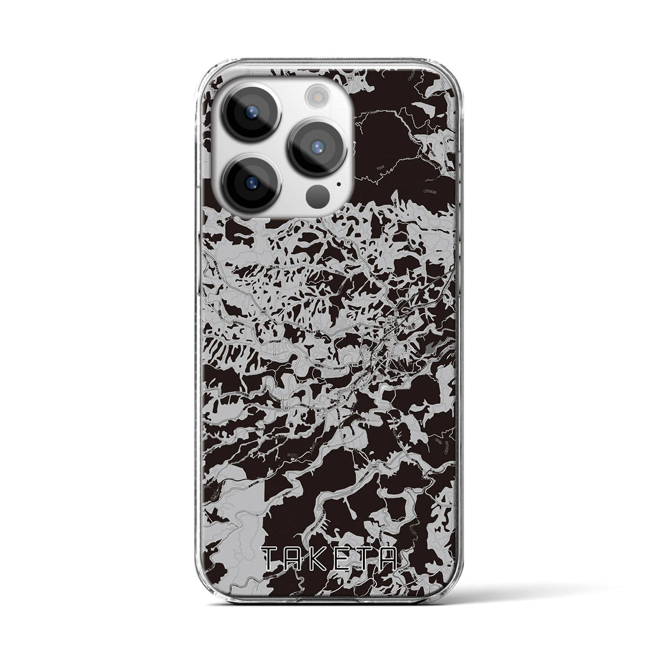 【竹田(大分県)】地図柄iPhoneケース(クリアタイプ)