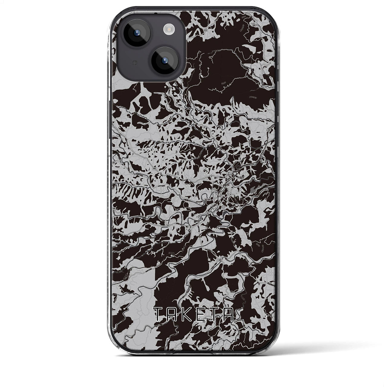 【竹田(大分県)】地図柄iPhoneケース(クリアタイプ)