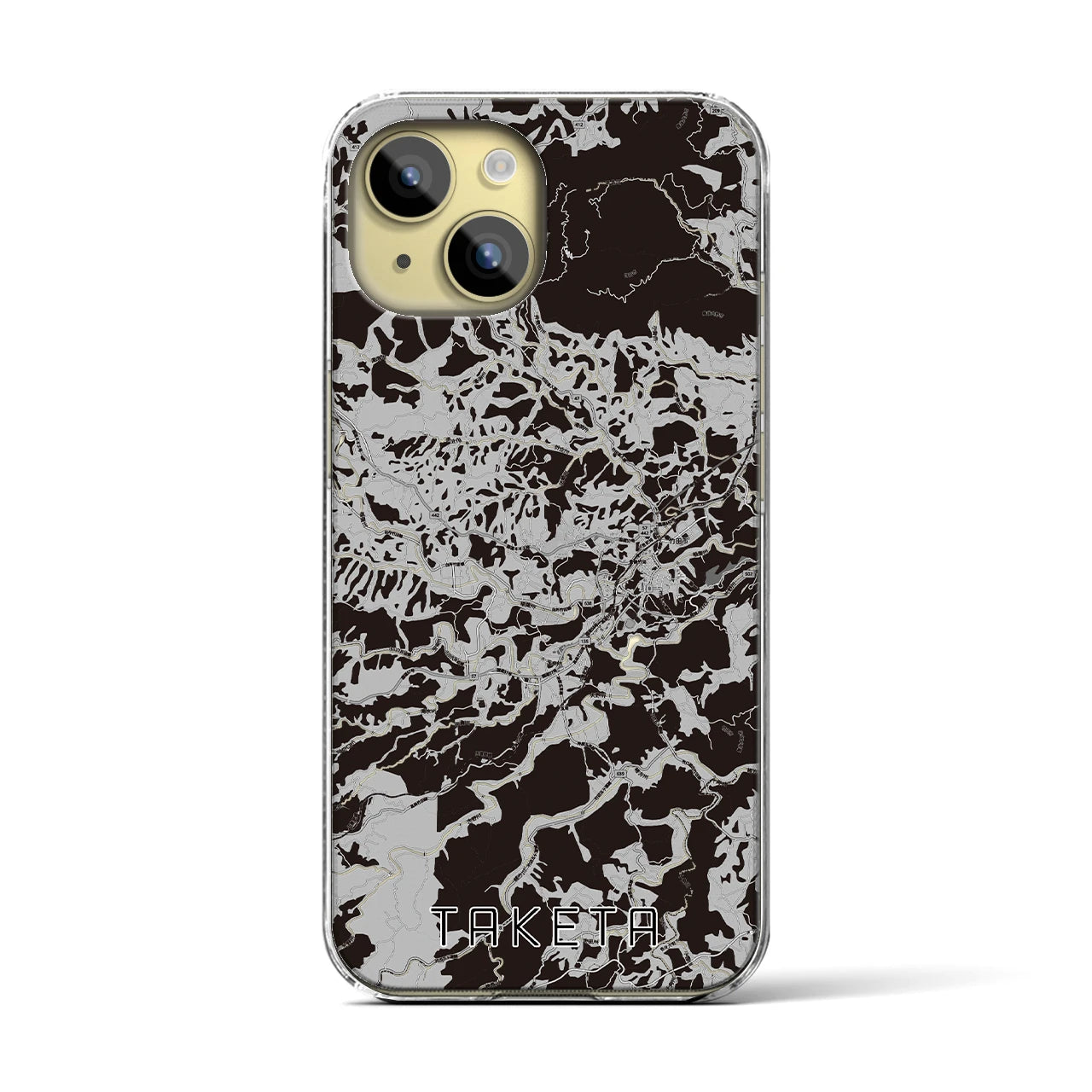 【竹田(大分県)】地図柄iPhoneケース(クリアタイプ)