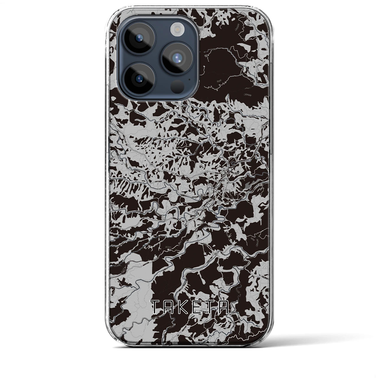 【竹田(大分県)】地図柄iPhoneケース(クリアタイプ)